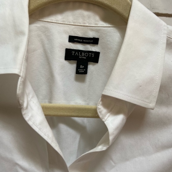 Talbots white button down size 8P - Picture 4 of 4